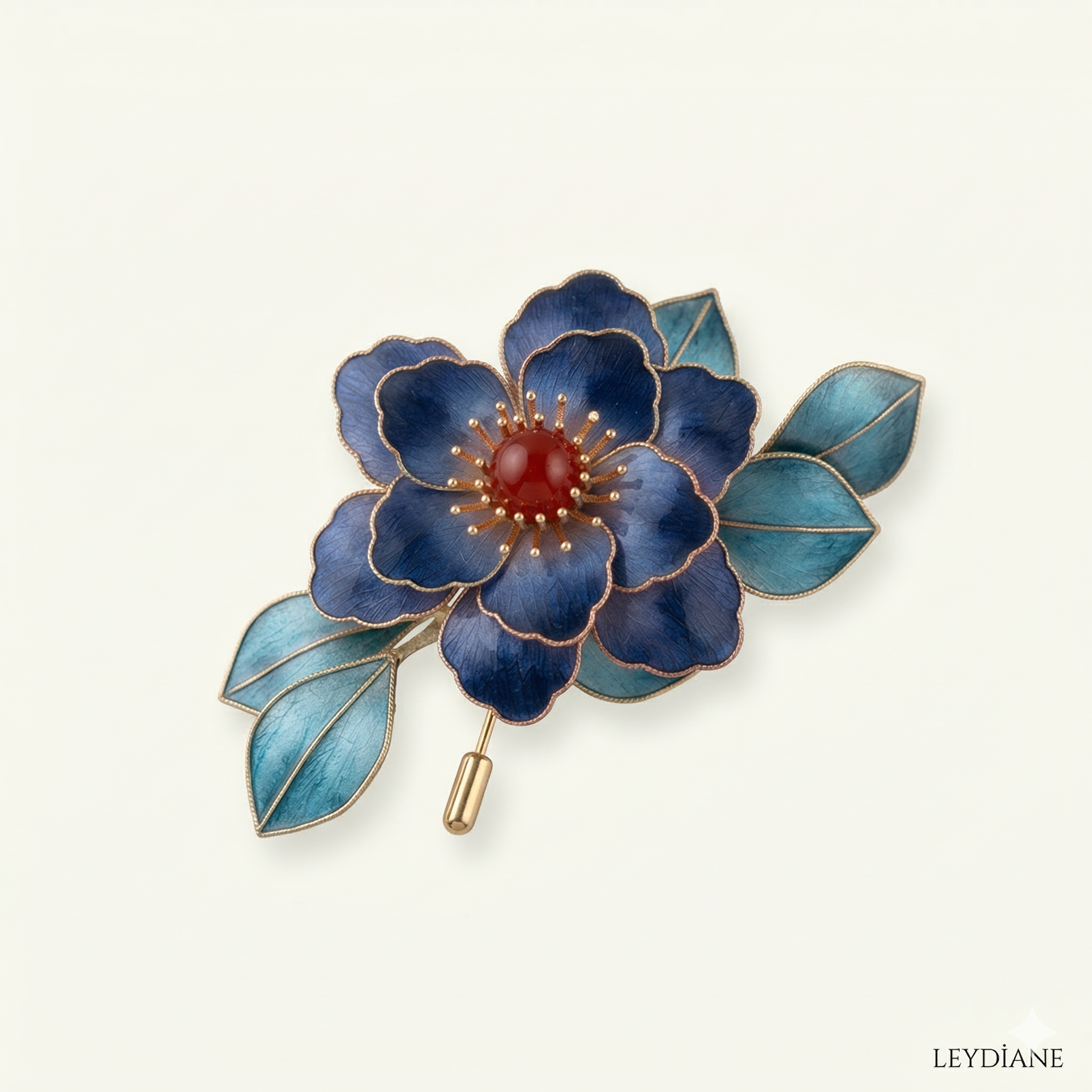 Geleneksel Yangzhou Sanatı: El İşçiliği Dut İpeği Kadife Çiçek Broşu