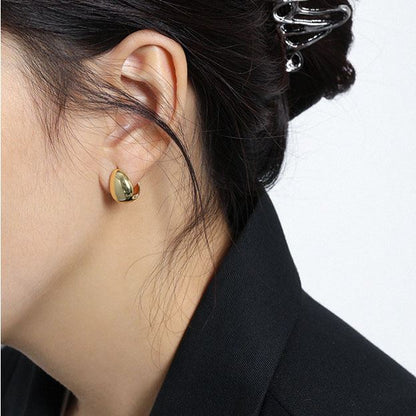 Lady Waterdrop Falling 925 Sterling Silver Hoop Earrings