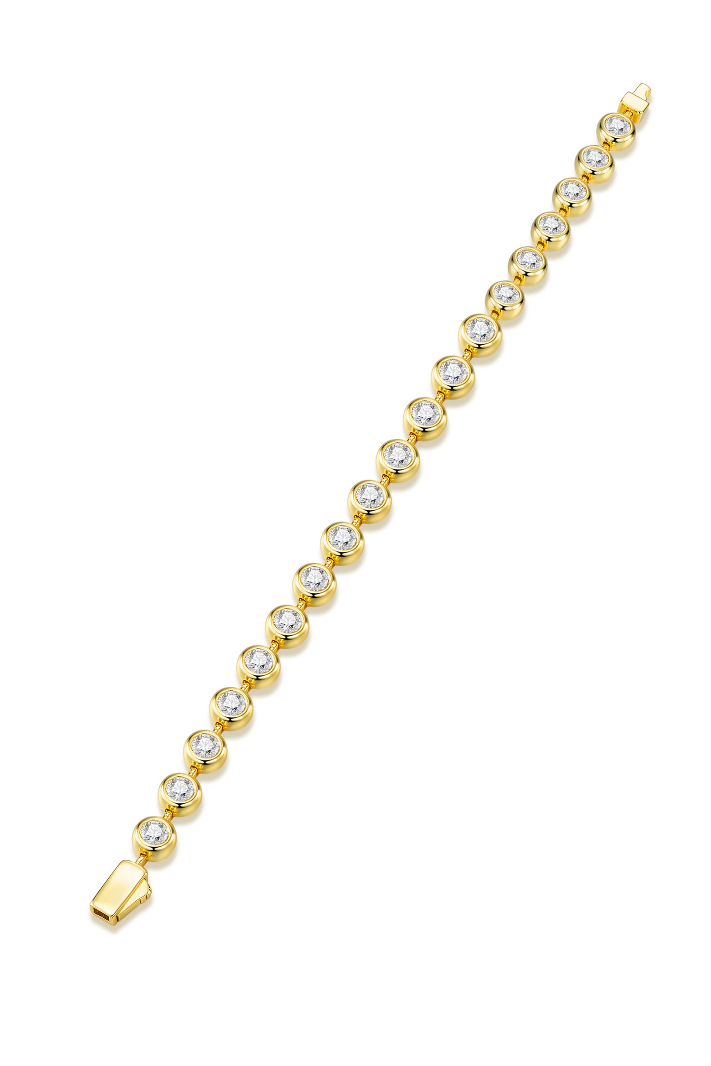 0.5 Karat Moissanite Taşlı Zarif Kadın Bileklik (925 Ayar Gümüş)