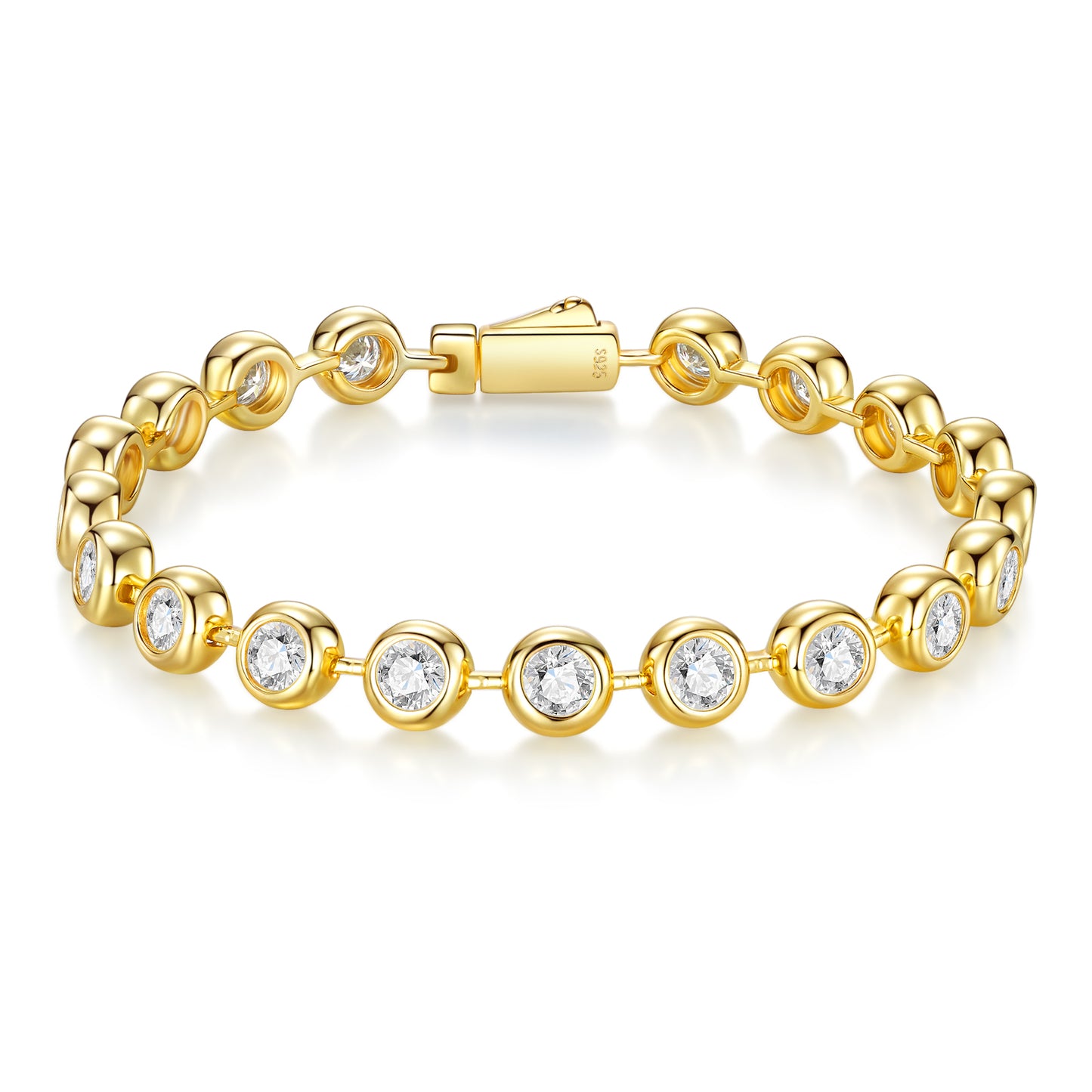 0.5 Karat Moissanite Taşlı Zarif Kadın Bileklik (925 Ayar Gümüş)