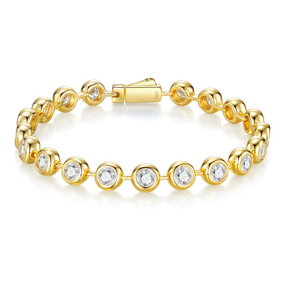 0.5 Karat Moissanite Taşlı Zarif Kadın Bileklik (925 Ayar Gümüş)